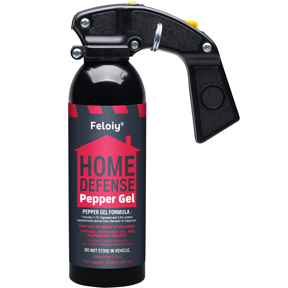 Feloiy® Home Defense Pepper Gel Spray - USA-Made Non-Fogging Personal Security