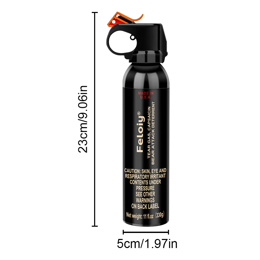 Feloiy® Dual-Design Bear Attack Deterrent | 11oz / 16oz Made in USA Fogger Spray