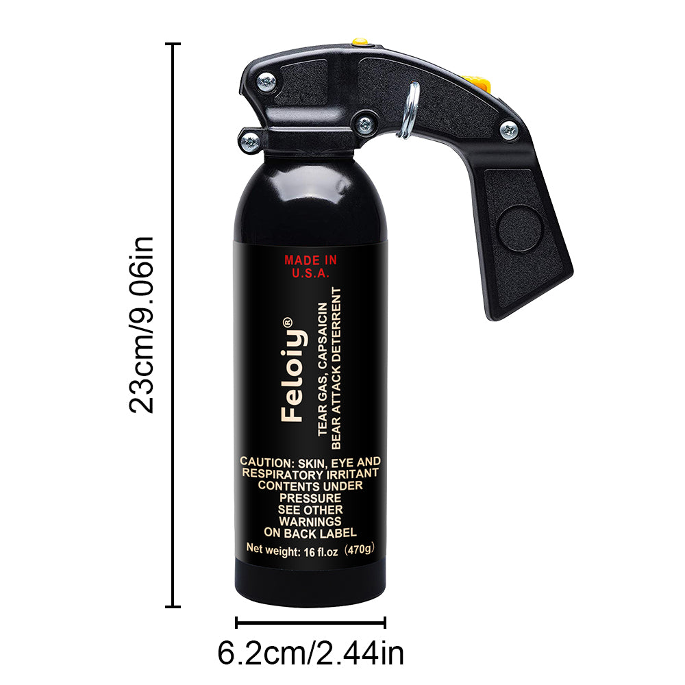 Feloiy® Dual-Design Bear Attack Deterrent | 11oz / 16oz Made in USA Fogger Spray