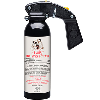Feloiy® Bear Attack Deterrent | Maximum-Strength 2.0% Capsaicinoid Protection