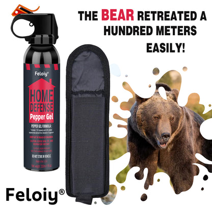 Feloiy® Home Defense Pepper Gel Spray - USA-Made Non-Fogging Personal Security
