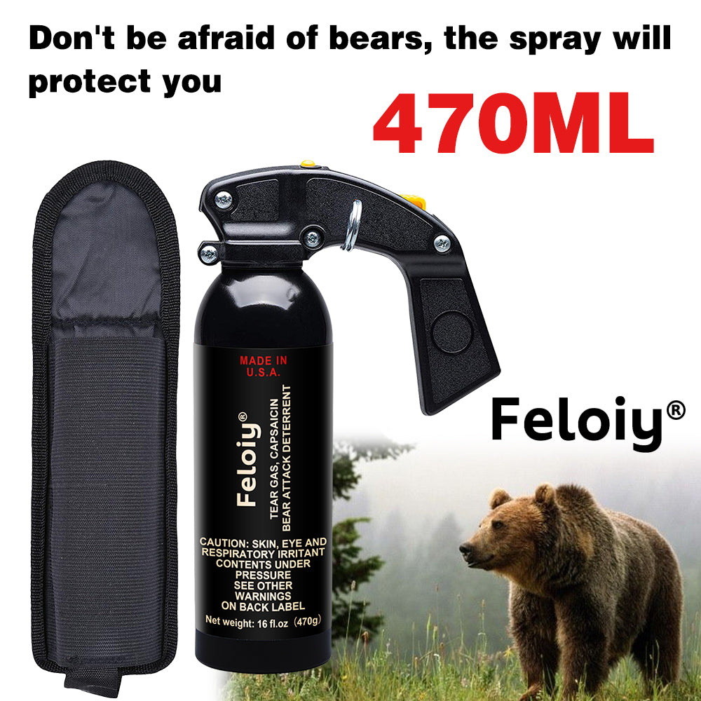 Feloiy 16 oz. Bear Repellent Spray, 35 ft Range NEW EPA Approved