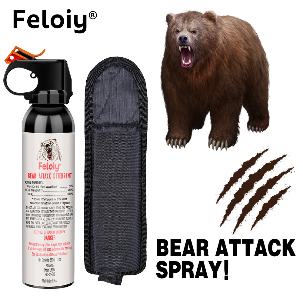 Feloiy® Bear Attack Deterrent | Maximum-Strength 2.0% Capsaicinoid Protection