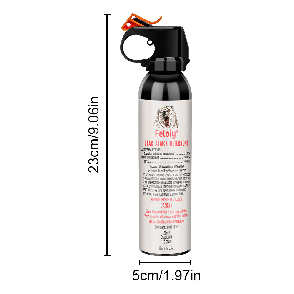 Feloiy® Bear Attack Deterrent | Maximum-Strength 2.0% Capsaicinoid Protection