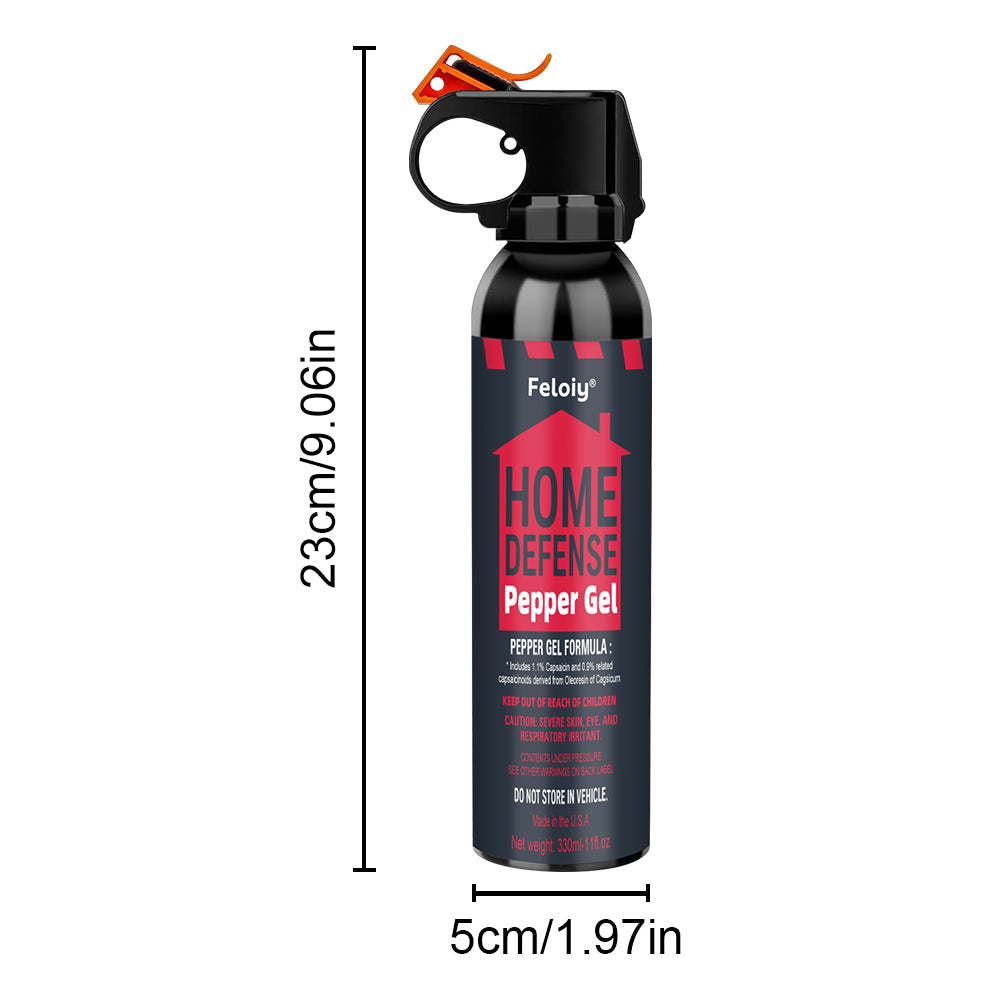 Feloiy® Home Defense Pepper Gel Spray - USA-Made Non-Fogging Personal Security