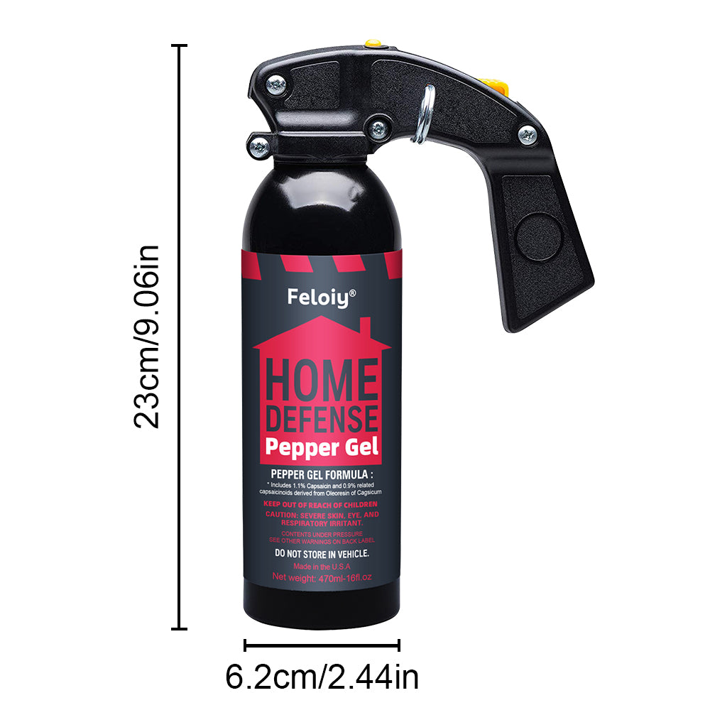 Feloiy® Home Defense Pepper Gel Spray - USA-Made Non-Fogging Personal Security