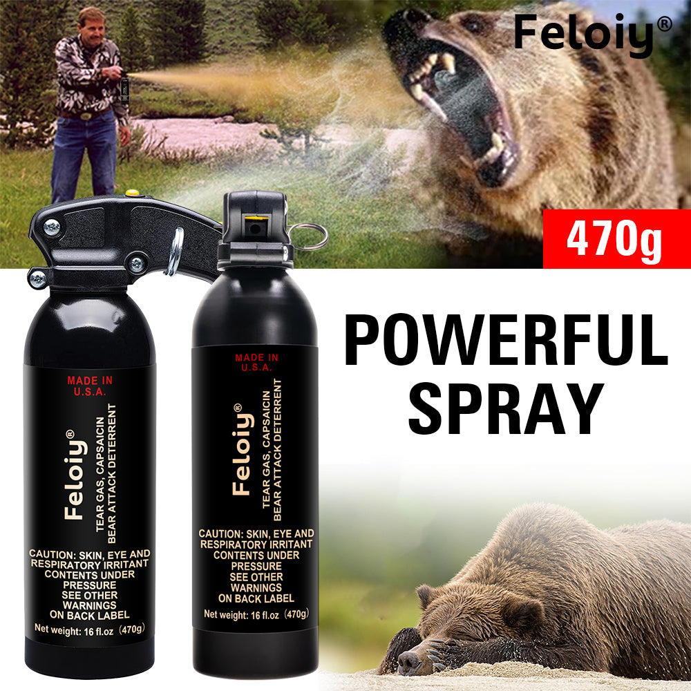 Feloiy 16 oz. Bear Repellent Spray, 35 ft Range NEW EPA Approved