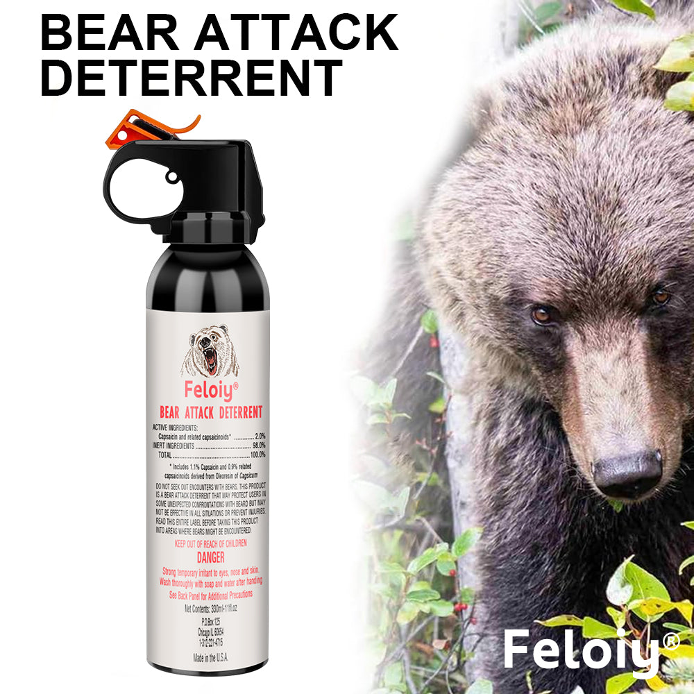 Feloiy® Bear Attack Deterrent | Maximum-Strength 2.0% Capsaicinoid Protection